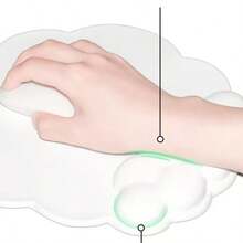 皮革云鼠标垫记忆泡沫腕垫 PU 防滑硅胶键盘支撑腕垫办公室腕托，开学季