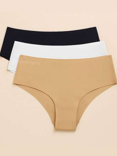 Kit 3 Calcinhas Cintura Alta Sem Costura Tecido Premium - Cos Mamut