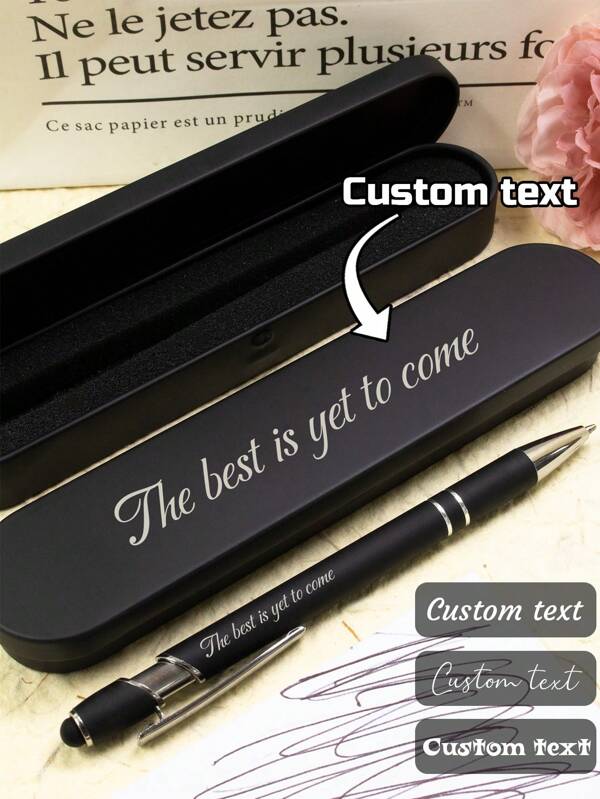 Bolígrafo personalizado - Con nombre y caja de regalo, útiles escolares para niños, bolígrafos personalizados para maestros, bolígrafos de gel personalizables, bolígrafos Writech con texto personalizable, adecuados para regalos de cumpleaños, regalos del Día del Maestro, regalos de graduación, útiles escolares, artículos esenciales para la universidad, escuela, estudiantes, amigos, parejas, hombres, mujeres, hogar, negocios, oficina