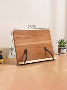 1pc Wooden Reading Stand, Computer Stand, Desk Bookshelf, Student Study Supplies, Book Holder, Book Stand, Tablet Stand, Home Use