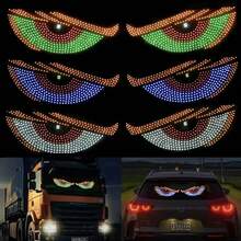 HYNBYZJ 2 件卡车恶魔眼灯 RGB 动态恶魔眼装饰灯 LED 显示屏装饰像素面板挡风玻璃 USB 5V 多模式灯