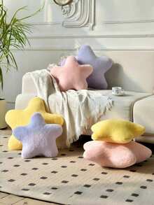 Almohada decorativa del Día de San Valentín, adorable almohada de peluche con forma de estrella, almohada suave de piel de conejo sintética para sofá, dormitorio y sala de estar, decoración del hogar para el Día de San Valentín y Año Nuevo, regalo del Día de San Valentín para tu ser querido - Morado - Ver 4