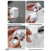 1pc Automatic Toothpaste Dispenser, Bathroom Wallmount Without Nailing, Portable Bathroom Accessories Toothpaste Squeezer