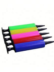 1/3/5pcs,Portable Balloon Pump - Handheld Air Inflator For Foil & Latex Balloons, Fast Inflation For Parties Weddings Birthdays, Durable Plastic Blower (Color Random).Two Different Yellow Styles/Colors Available. Will Be Shipped At Random.