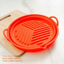 Collapsible Silicone Air Fryer And Microwave Liner - Round Non-Stick Cooking Mat For Easy Cleanup And Versatile Use