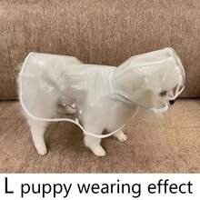 2/1pc Transparent Waterproof Dog Raincoat, Pet Rainwear - Full Body EVA Material With Hood (Recommend Buying One Size Larger Than Actual Size). Soft Outer Layer Design, Suitable For Small To Medium Dogs. Ideal For Pomeranian/Bichon Frise Walks In The Rain. All-Weather Waterproof Raincoat, Rainy Season. - Clear - View 5