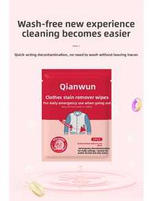 [Universal Laundry Wipes] 10/20/40/60/100/110片 便攜式衣物與鞋子污漬清潔巾，旅行/廚房/浴室/居家使用，快乾免沖洗配方，隨時隨地清潔工具 - 彩色 - 查看 9