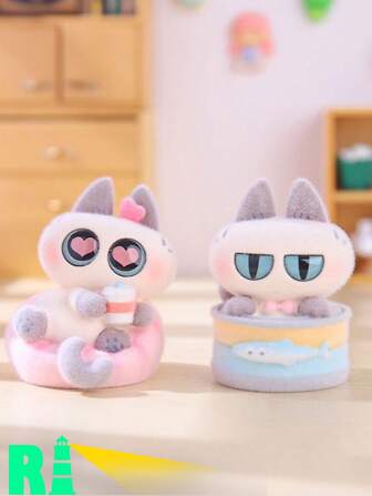 1pc/3pcs Random Style Siamese Cat Anime Model Blind Box/Bag, PVC Material Figurine, Exquisite Gift For Anime Fans, Perfect For Desk Decor