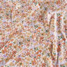 50/100/200/300*145cm Tela de satén de algodón de alta calidad con estampado floral delicado y suave, adecuada para ropa de moda DIY y diseño de manualidades en todas las estaciones