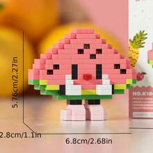 Micro-Particle Assembly Block Toy, Food Series Fruit Simulation, Diy Creativity Gift Room Decoration - Multicolor - View 5