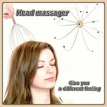 1pc Stainless Steel Octopus Head Massager With 360° Rotating Claw Design, Deep Relaxation & Soothing Head And Neck Massage Tool, Perfect For Home Use Or Valentine's Day Gift - Multicolor - View 8