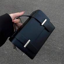 High Quality Small Black Bag Small Square Bag Messenger Shoulder Bag Messenger Bag Bag - màu đen - Xem 2