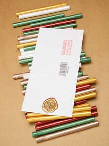 Joivida 10 支/袋胶枪封蜡棒，用于蜡封印章，非常适合婚礼请柬、卡片信封、蜗牛邮件、返校圣诞礼物创意、派对使用、办公室/书房用品、婚礼必需品、返校使用、宿舍必需品 - 彩色 - 查看 2