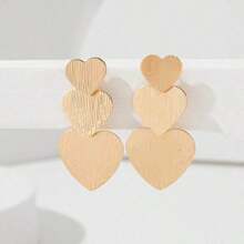 1对时尚金属几何扭曲水滴耳环