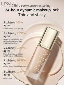 unny club 30g Long-Lasting Full Coverage Foundation, Suitable For Oily And Combination Skin, 24-Hour Color Lock, Natural Makeup Effect, Oil Control And Waterproof, Sweat-Resistant, Smudge-Proof, Sweat-Proof, Waterproof, Natural Shade