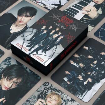 Sanrio STRAYKIDS KPOP,Hollow,Chan,L Ee Know,Changbin,,,Felix,S Eungmin,I.N,Popular Group Support Card, K-POP Collection Card, New Collection Greeting Card, Card Display Collection, Pop Music Peripheral, Box Decoration Card