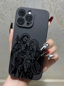 1 件耶稣图案硅胶防震手机壳，适用于 16 Pro Max/15/14/13/12/11 防水防摔防刮
