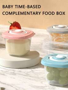 1/4pcs Baby Food Storage Containers, Portable Snack Boxes, Microwave & Refrigerator , Airtight Seal