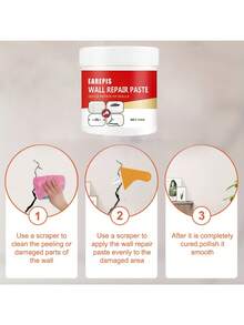Home Decor Wall Repair Paste Kit - No Experience Needed, Easy To Apply And Sand For Smooth Wall Restoration, Waterproof And Anti-Crack, Convenient Installation - Multicolor - View 10