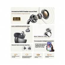 sanag Auriculares Bluetooth ultraligeros con cancelación de ruido S6S, diseño sin necesidad de llevarlos puestos, biodiafragma, calidad de sonido de alta definición, batería de larga duración, resistencia al agua IPX, opción versátil para deportes y negocios, color morado estrella.