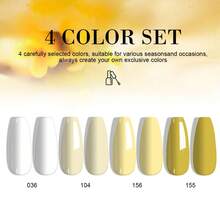 Esmalte de uñas en gel LIMEGIRL, set de 4 colores de la serie de colores estacionales, de larga duración y resistente, set de esmalte de uñas en gel que se retira con remojo, set de manicura DIY, regalo de manicura para salón y hogar, para mujeres