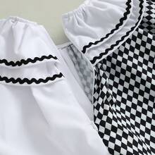 0-5 Years Kids Toddler Baby Boy Girl Clown Costume Halloween Outfits Contrast Color Long Sleeve Jumpsuit And Hat 2Pcs Clothes Set Funny Clown Dress Up Cosplay Costume - 白色 - 查看 6