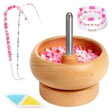 1 Set Beading Rotator Kit, Includes Triangular Tray Or 1 Jewelry Scoop Or 1 Jewelry Tweezer With Scoop, Beading Needles, For Bracelet And Necklace Making