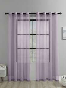 1 Pieza De Tul Transparente De Color Sólido Para Decoración De Ventana Del Dormitorio Y Sala De Estar