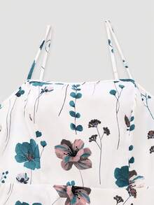 Bộ đồ nữ thanh lịch họa tiết da báo gồm áo hai dây, áo corset và áo khoác len, thích hợp cho mùa xuân. - Màu xanh ngọc - Xem 3