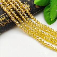 10 fili di circa 1200 pezzi di perline di vetro di cristallo sfaccettato da 4 mm per braccialetti, collane, orecchini, accessori per la creazione di gioielli per donna