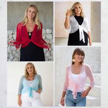 NetSetUK Ladies Bolero Shrug  Plain    Elegant  Casual  Boho    Mesh Fabric    For  Night Out  Birthday Party  Travel - Yellow - View 2