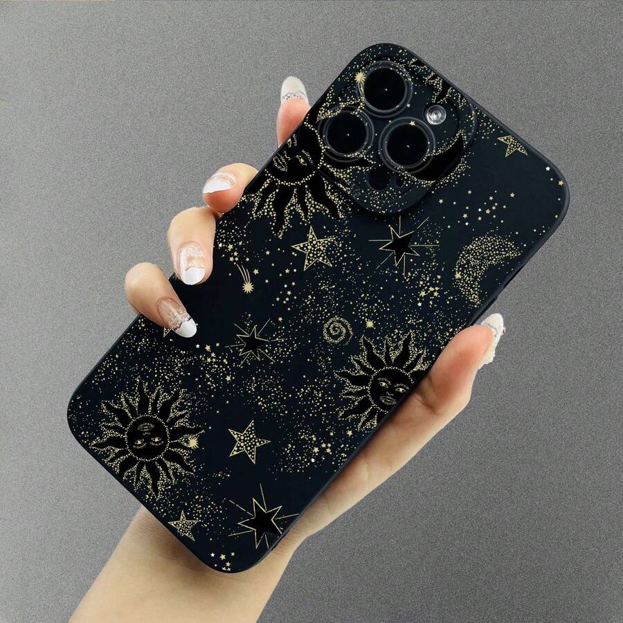 Funda de Teléfono con Patrón de Ojos de Ángel Escarchados para iPhone17aire/16/15/14/13/12/11.Profesionalmáximo14/15 másdieciséis E12/13MINI, X/XR/XSMax, compatible con Samsung GalaxyUN03/03core/04/04E/05/05s/06/12/13/15/16/21s/24/25/32/34/35/54/55/81,S10E/20/21/22/23/24FE/Plus/Ultra, F15, M35/55, Funda para Teléfono Note10/10Plus/20/20Ultra, Carcasa Suave de TPU, Unisex, Simple y Elegante, Protección a Prueba de Golpes - Negro - Ver 1