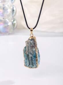 1 件天然水晶不对称形状流苏吊坠项链，果冻色 - 項鍊 - 查看 22