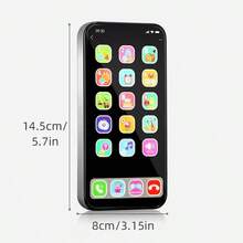 1 件儿童逼真苹果智能手机音乐手机，多模式触摸屏，男孩和女孩的益智玩具，生日礼物 - 彩色 - 查看 10