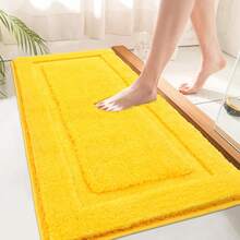 HEBE Super Soft Bathroom Rugs  Long Bath Mats Runner Non Slip Washable Absorbent Bath Rugs Carpets For Bathroom Floor Tub Shower Vanity Sink Home Decor Accessories - Yellow - View 1
