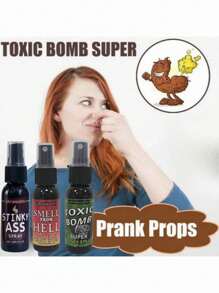 1pc Stink Fart Spray April Fool's Day Prank Liquid Toy Spoof Smell Entertainment Poop Bomb Smell Halloween Pick Up Party Supplies Stinky Fart Spray & Poop Bomb For Maximum Laughs! /3 Packs Stink Fart Spray Set - Various Fragrances - View 5