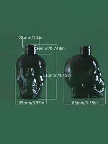 1 pieza Dispensador de jabón con forma de calavera creativa de Halloween, botella de plástico PET para rellenar champú, dispensador de gel de ducha, botella para rellenar detergente, dispensador de plástico con bomba, decoración para el baño del hogar, almacenamiento de líquidos, decoración del hogar creativa