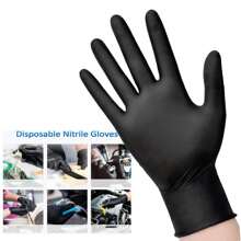 20/50/100pcs, Disposable Nitrile Gloves,Durable Household Cleaning Gloves, Waterproof Gloves Suitable For Kitchens Cleaning, Tattoo, Hair Dyeing, Pet, Beauty Salons, Cleaning Supplies, Household Gadgets(No Box)
