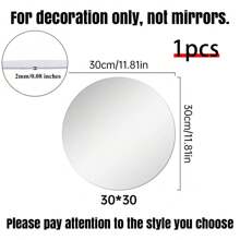 20/30cm Diameter Mirror Tray Circle Pads - 2mm Extra Thick Silver Acrylic Table Decor For Wedding Centerpieces, Sparkling Reflective Surface For Christening Displays, Party Table Candle Holders & Christmas Decor, Non-Adhesive Jewelry Store Display Trays, Pack Of 1/3/5PCS Options, Premium Home Decor Accents Mirror Wall Wall Decor Room Decor Wall Mirror Mirror For Room Bathroom Decor Living Room Decor