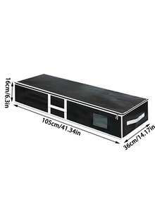 1pc PE Packaging Paper Storage Box, Christmas Gift Wrapping Paper Storage Bag With Pockets, Holiday Decor Under Bed Organizer - PE Material - View 3