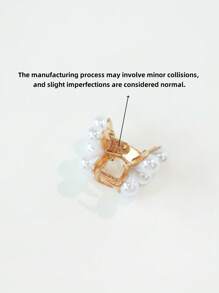 10 件简约清新女孩水钻花朵发夹，非常适合海滩度假 - 白色 - 查看 4