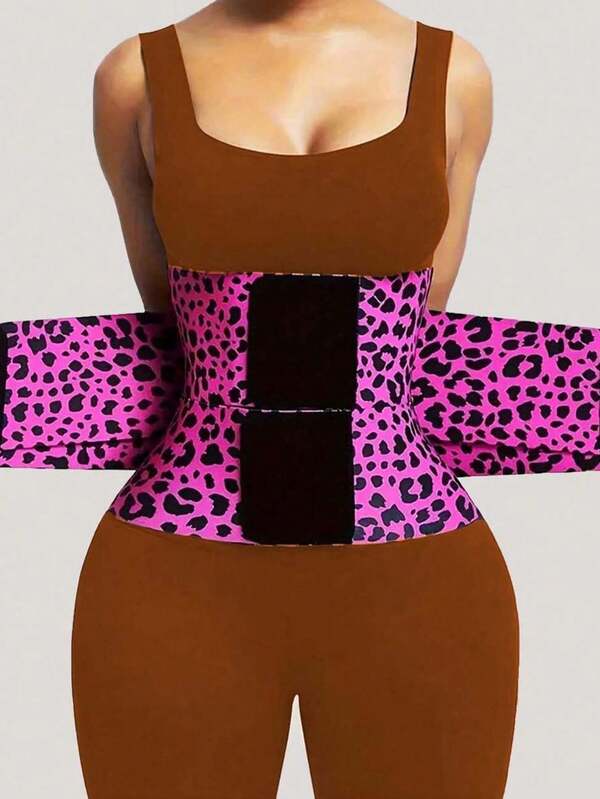 Fascia addominale da donna, fascia sportiva, banda elastica rinforzata a doppio strato con chiusura a gancio e anello, modellante per la vita