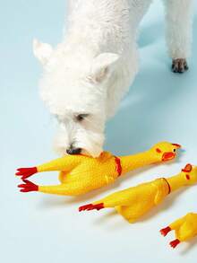 PETSIN Upgraded Screeching Chicken Pet Toy, Hot-Selling Dog Screaming Chicken Stress Relief Squeeze Squeaky Toy For Dogs Cats, Creative Funny Scream Chicken Plaything For Pet Entertainment - Multicolor - View 3