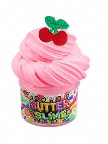 1瓶70毫升水晶史莱姆，弹性杏桃奶油史莱姆 - 桃子香味减压玩具，最佳返校礼物。圣诞节和万圣节礼物，派对小礼物[随机配件和包装贴纸图案]桃子水晶粘土，颜色随机（1个随机配件，不含史莱姆 - 不推荐） - 彩色 - 查看 5