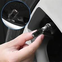 4 件黑色和红色性感内衣设计轮胎气门嘴盖 - 镀铬，增强抓地力和耐用性，适用于汽车、摩托车、卡车、自行车 - 适合汽车车轮配件、车辆配件 | 时尚汽车配件 | 铝制气门嘴盖 - 彩色 - 查看 4