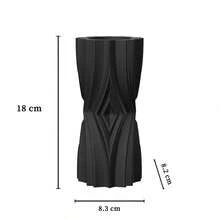 ORIZZONTE Vaso Decorativo Moderno Scultoreo – Vaso Design Geometrico per Fiori Secchi, Oggetto d'Arredo da Scaffale o Tavolo, Stile Minimal per Casa, Studio o Ufficio, 8.2 * 8.3 * 18 cm, 100% Made in Italy - Bianco - Visualizzare 6