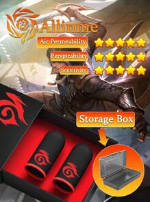 [Free Fire] Gaming Finger Sleeve Gloves Touch Thumb (2pcs) Anti-Sweat COD Mobile Legends State Of Survival - Black - View 1