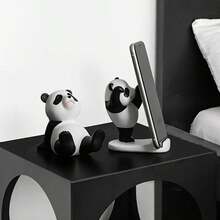 可爱熊猫手机和平板电脑支架，可爱的桌面手机支架，装饰新奇配件，办公室和家居装饰，通用，3.54英寸和3.94英寸高