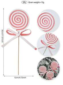 1/2PCS Christmas Simulation Candy Branch Flash Foam False Lollipop Cuttings Christmas Tree Decoration Home Vase Festival Party Decoration Home Decor Christmas Decorations Room Decor Winter