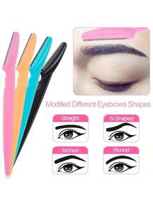 10-Piece Multifunctional Eyebrow Trimmer, Not Only Can Trim Eyebrows, But Also Can With Fine Facial Hair. Sharp Eyebrow Trimmer, Easily Trims Messy Eyebrows And Creates Exquisite Eyebrow Makeup. It Is Small And Portable, Safe And Scratch-Free. Even Novices Can Easily Use It. It Is Suitable For Holiday Gifts. - Multicolor - View 4